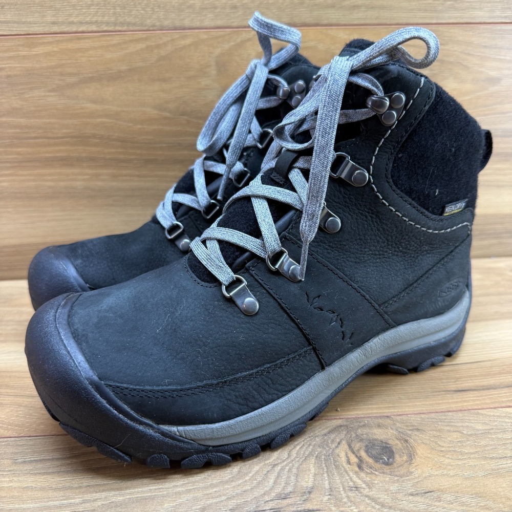 KEEN Kaci Mid Boots Women 8.5 Black Waterproof Nubuck 100 Gram Insulated Outdoor